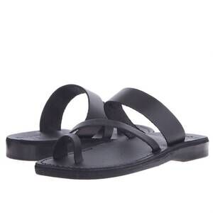 NEW JERUSALEM SANDALS zohar slide sandal in black